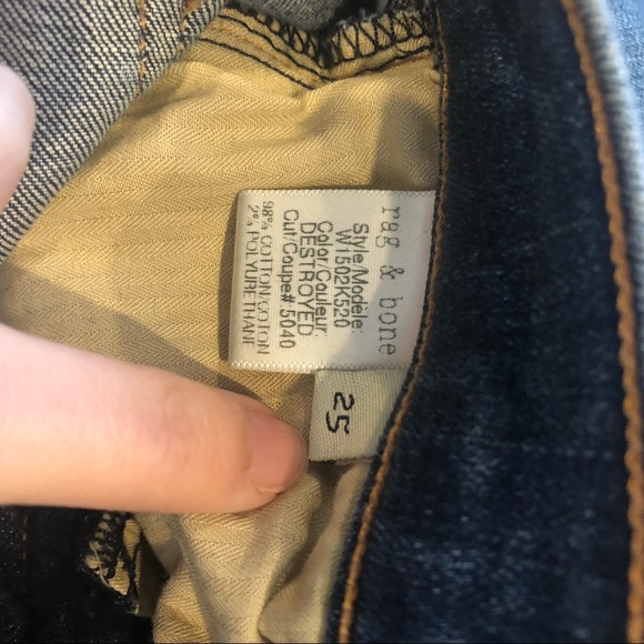 Rag & Bone Destroyed Skinny Stretch Jean - Picture 5 of 7